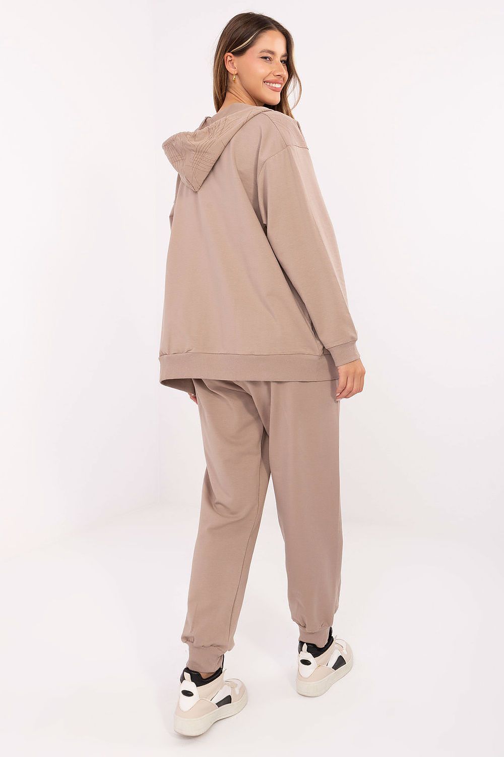 Chic zip-up hoodie from Relevance, part of a luxury women's tracksuit set.