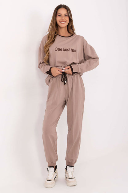 Relevance women's casual tracksuit set model displaying modern comfort and high-fashion style, perfect for daily wear.