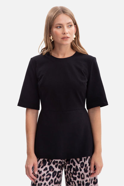 Close-up view of the BeWear blouse showcasing the exquisite fabric texture and elegant design details.