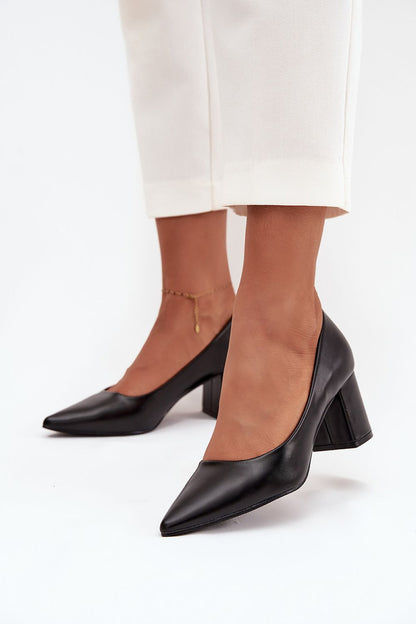 Elegant eco leather block heel pumps for women, 6.5cm height, from Step in Style, perfect for versatile outfits.