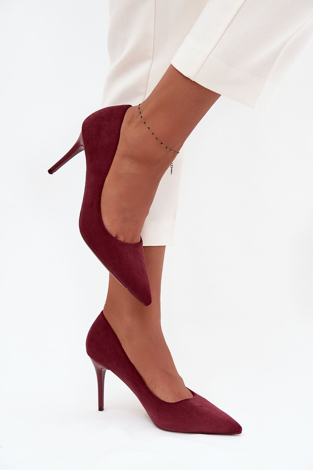 Elegant Women's High Heels by Step in Style crafted from eco suede with an 8.5cm heel, showcasing a classic yet luxurious design ideal for both formal events and daily elegance.