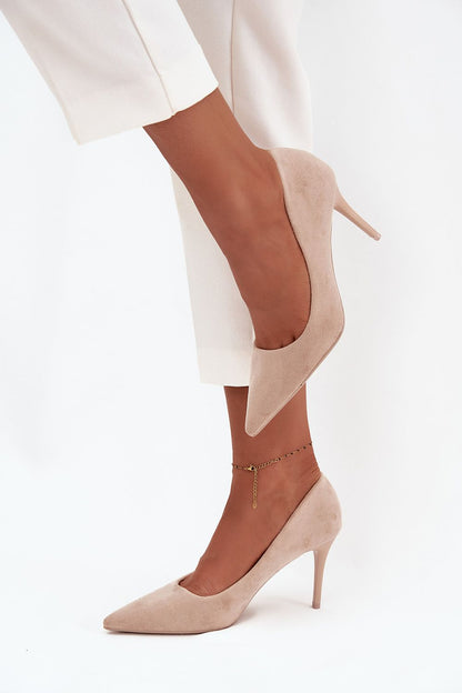 Stunning women's high heels by Step in Style, crafted from eco suede, designed for comfort and style with an 8.5cm heel for an elongated silhouette.
