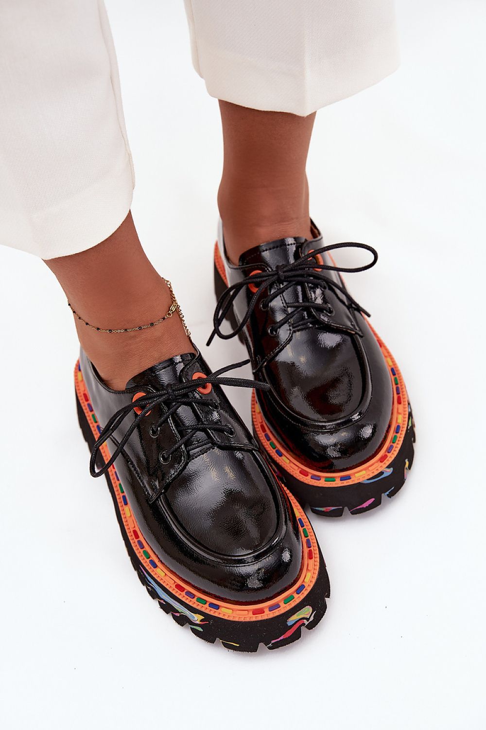 Elegant women's patent leather half shoes by Step in Style, featuring rounded toes and comfortable design, available in sizes EU 36-41.