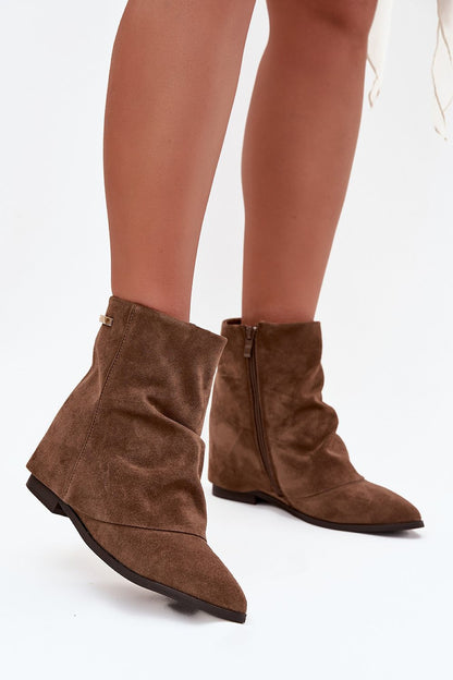 Stylish eco suede ankle boots for women, offering a flattering silhouette and warm interior, designed by Step in style for elevated everyday fashion.