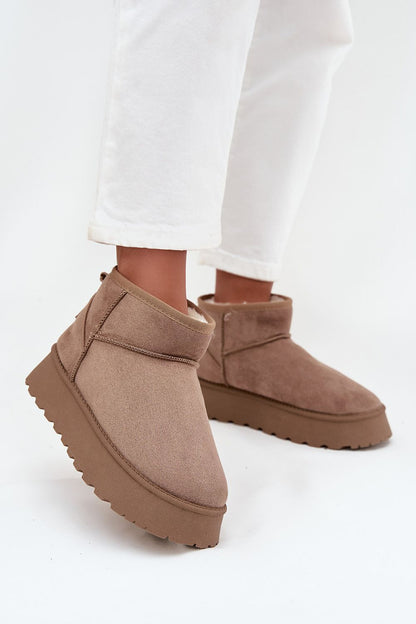 Luxury women’s eco suede snow boots with fur lining by Step in Style, designed for comfort and warmth, perfect for winter styling.