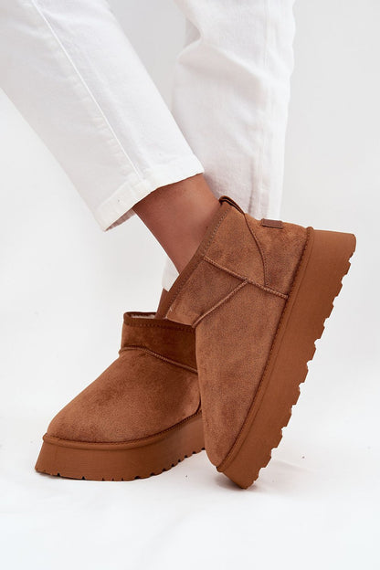 Fashionable women’s winter boots with eco suede material and fur lining, merging style and comfort by Step in Style for the perfect winter look.