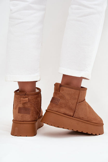 Luxury women's eco suede snow boots by Step in Style featuring a soft fur lining for ultimate comfort and warmth during winter.