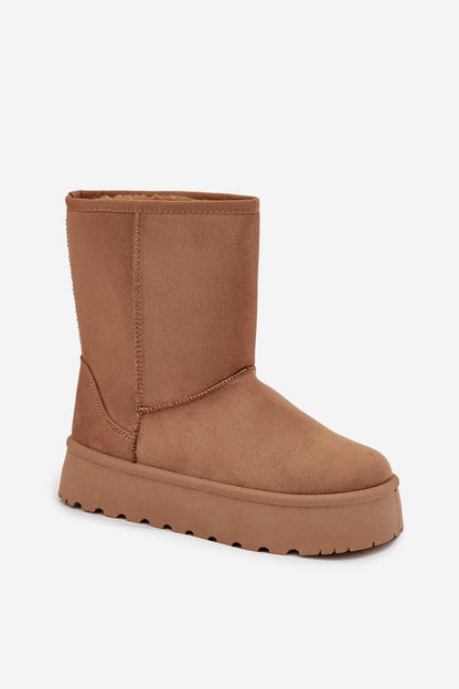 Luxurious women’s eco leather ankle-high snow boots featuring thick fur lining, designed by Step in Style for ultimate warmth and comfort.