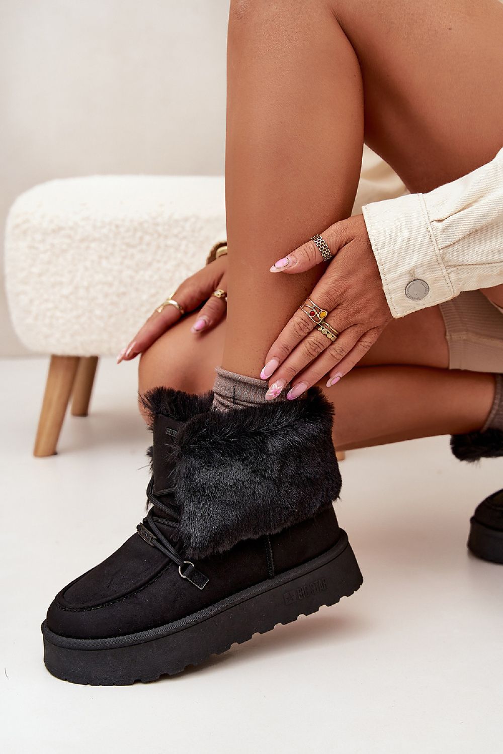 Premium Women's Waterproof Snow Boots from Step in style, designed for winter elegance with a warm fur interior and durable eco suede exterior.