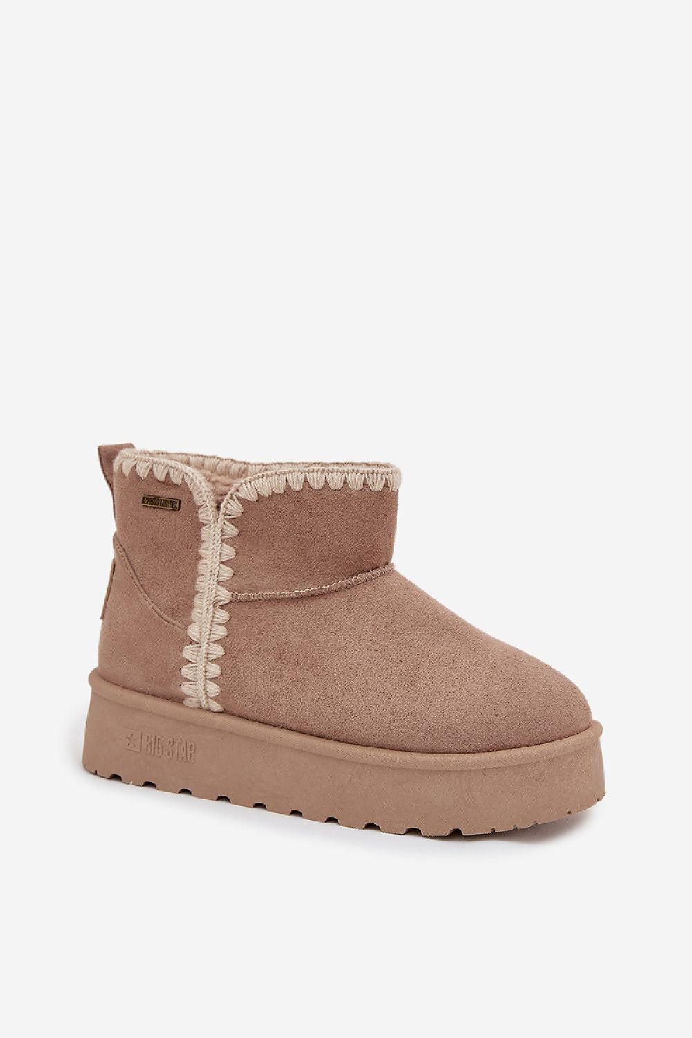 Elegant Women's snow boots from Step in Style, designed for warmth and fashion, showcasing waterproof eco suede craftsmanship and plush fur lining.