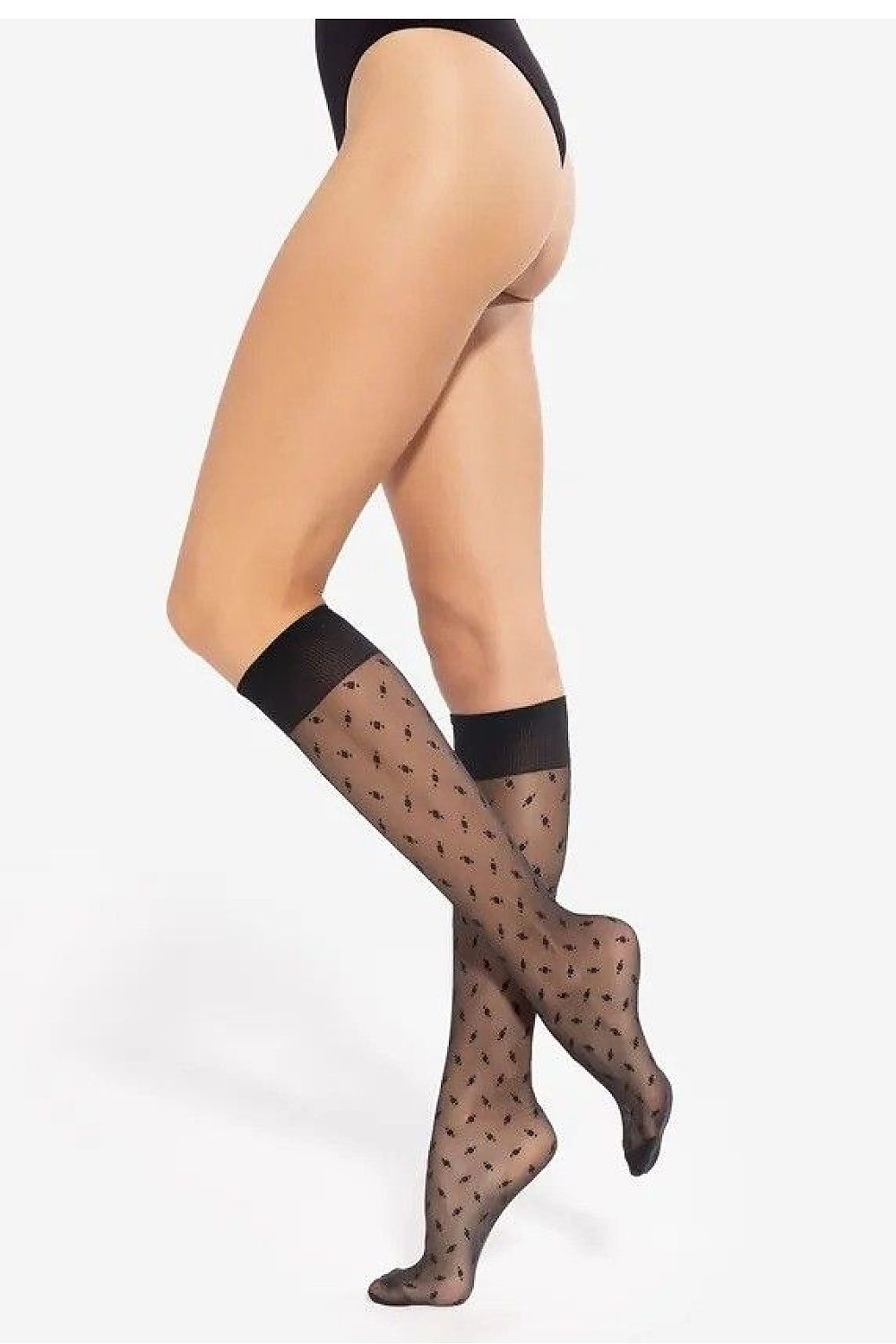 Elegant Gatta knee-high socks with a stylish geometric design, perfect for enhancing your outfit with comfort.