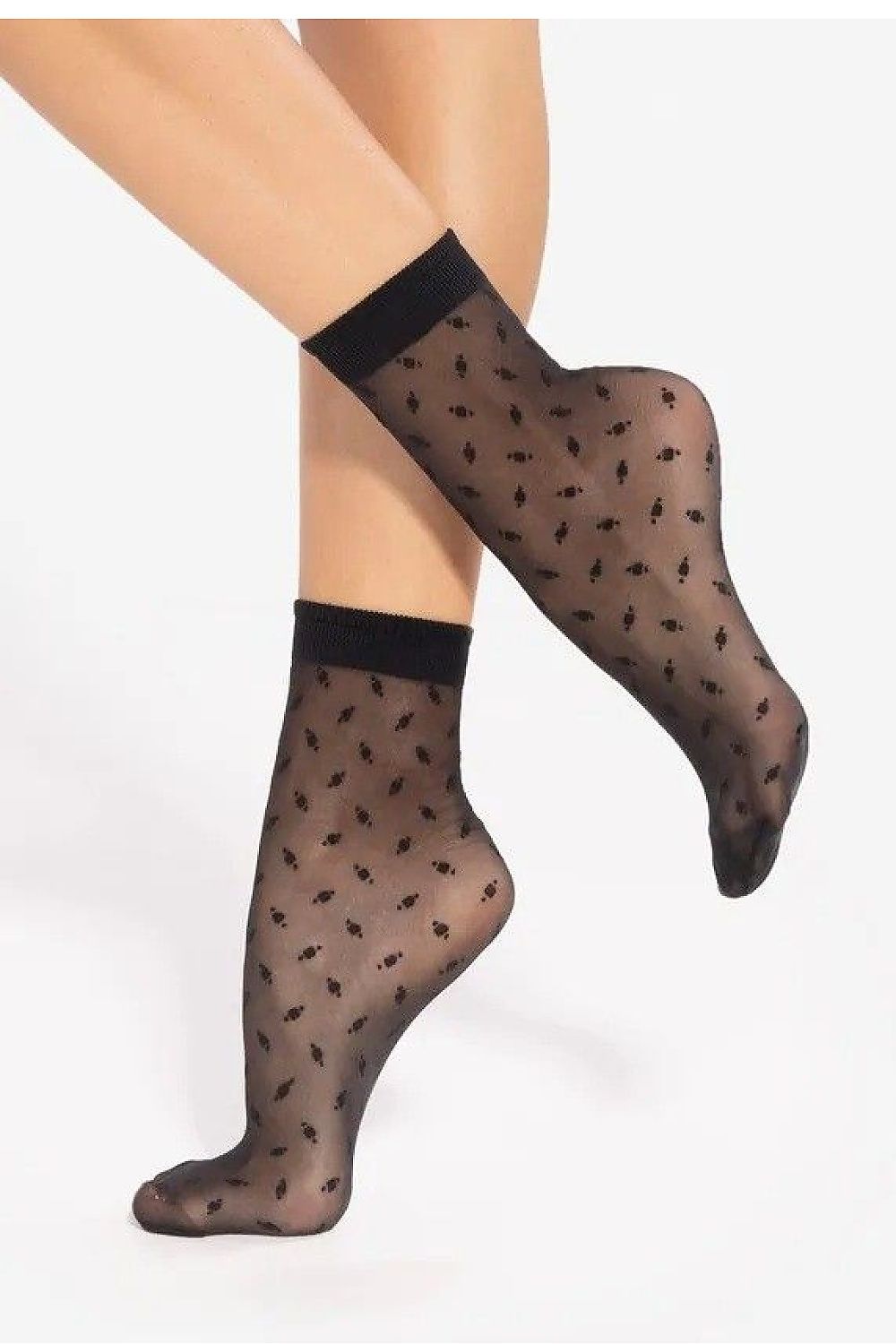 Gatta Women's Elegant Semi-Matte High Socks displayed with fashionable styling, offering comfortable fit and sophisticated charm suitable for any outfit.