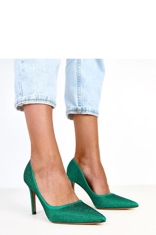 Elegant women's high heels by Solea featuring stunning crystal detailing and a chic 10 cm heel for luxurious evening wear.