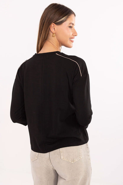 Stylish women's blouse by Relevance featuring a classic round neckline and 3/4 sleeves, ideal for versatile casual outfits.