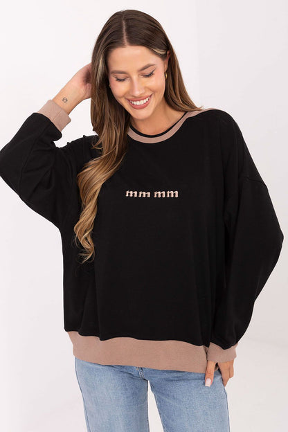 Relevance luxury women's sweatshirt in EU sizes 0 - 4, perfect for chic casual outfits with jeans or sweatpants.
