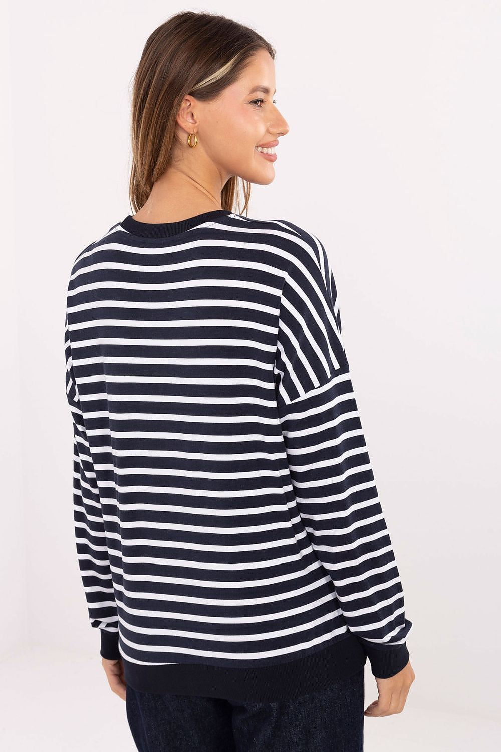 Sophisticated women's striped blouse by Relevance in EU sizes 0-2, designed for comfort and style in soft micro modal and elastane blend.
