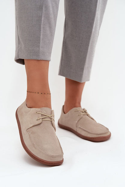 Comfort fit half shoes for women from Step in style, crafted in natural suede with a flexible sole for optimal freedom of movement.
