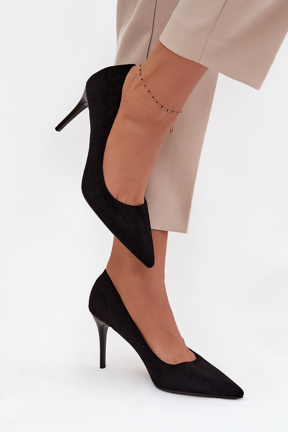 Chic pointed toe eco suede high heels for women by Step in Style, available in EU sizes 36-41, perfect for elevating any formal outfit with elegance.