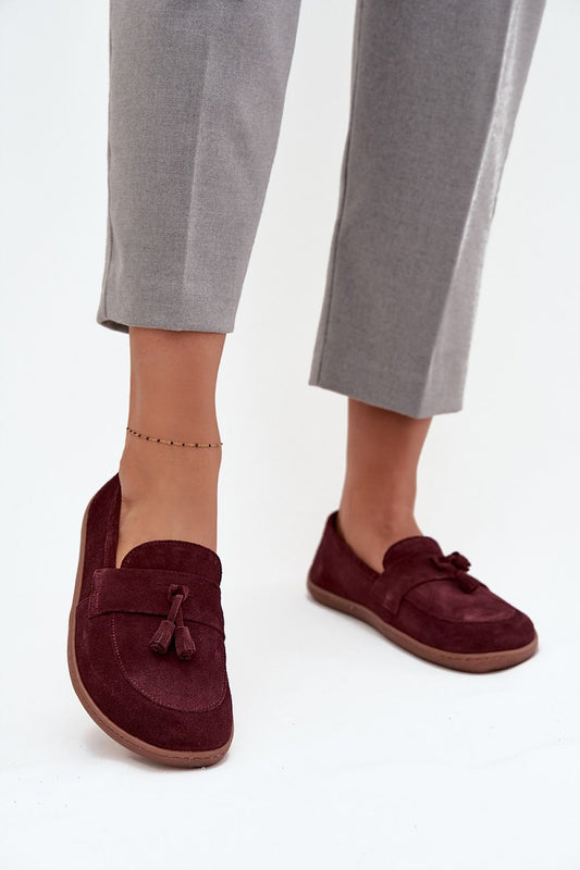 Luxury women's barefoot moccasins in soft suede, elegantly designed by Step in Style, showcasing comfortable everyday footwear.