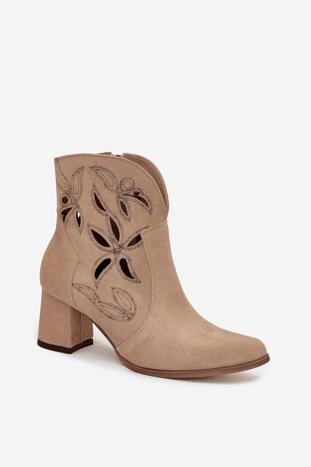 Sophisticated Step in Style women's ankle boots in natural leather, featuring a graceful design that complements both casual and formal looks.