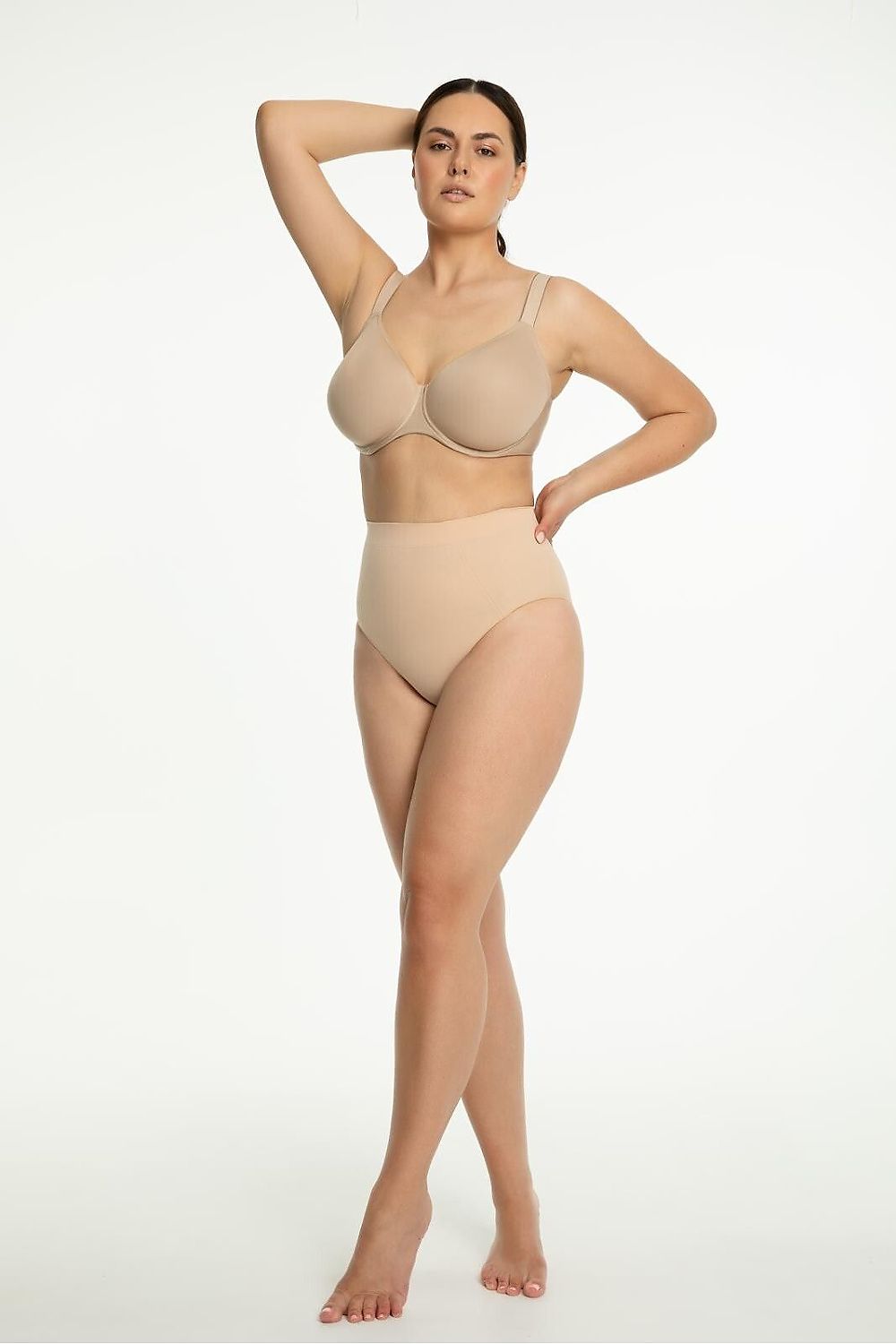 Julimex Seamless High-Waisted Slimming Panties in luxurious soft fabric, designed for ultimate comfort and silhouette shaping, available in sizes S-XXL.