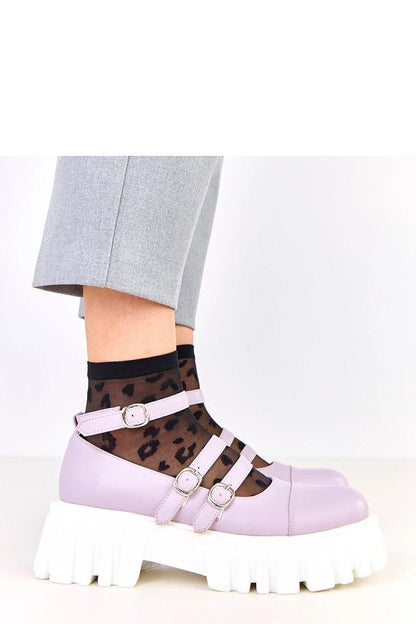 Close-up of Solea Women's Eco Leather Half Shoes showcasing the craftsmanship of the 6 cm high platform and contemporary square toe, ideal for stylish comfort.