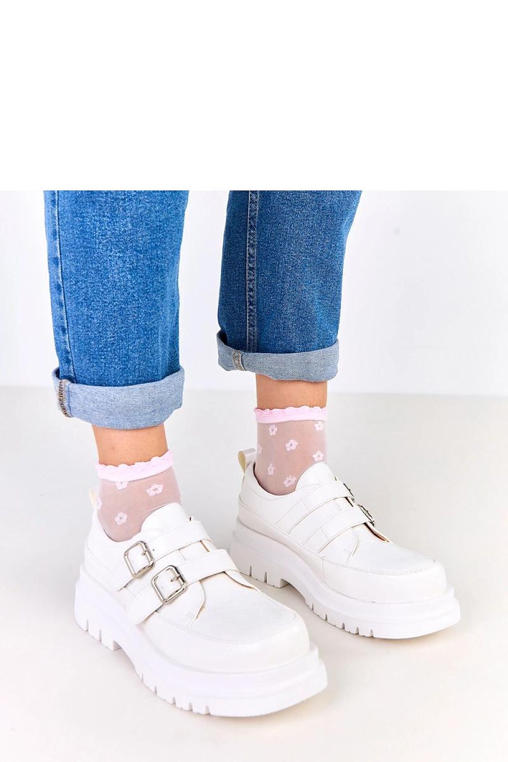 Elegant Solea Slip-On Platform Shoes with round toe and stylish decorative buckles, made for comfort and sophistication in sizes EU 36-41.