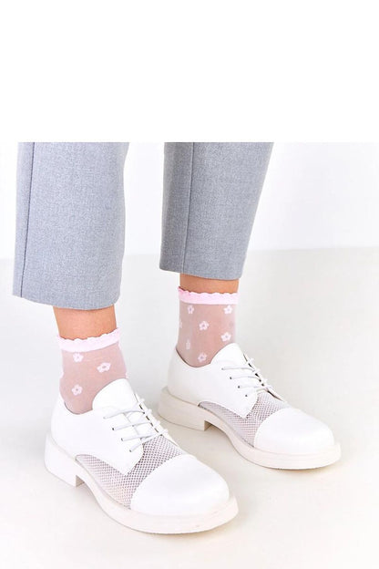 Close-up of Solea Lace-Up Half Shoes highlighting the trendy mesh detailing, perfect for contemporary urban styling.