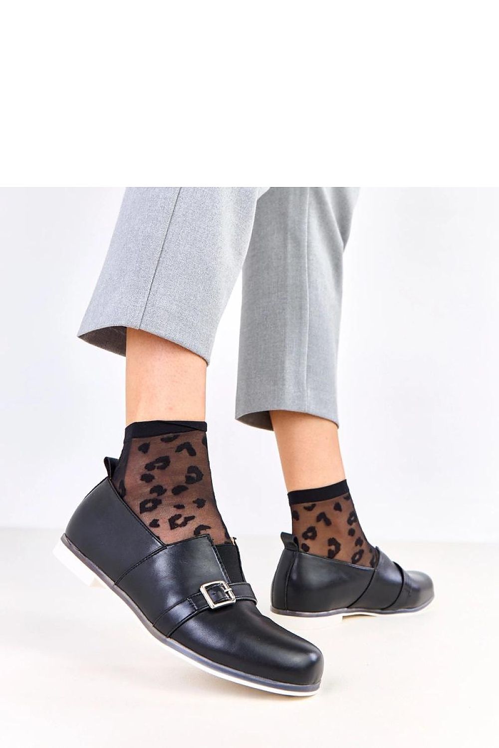 Luxurious half shoes by Solea with eco-leather construction, designed for casual and elegant occasions, featuring a comfortable leather footbed.