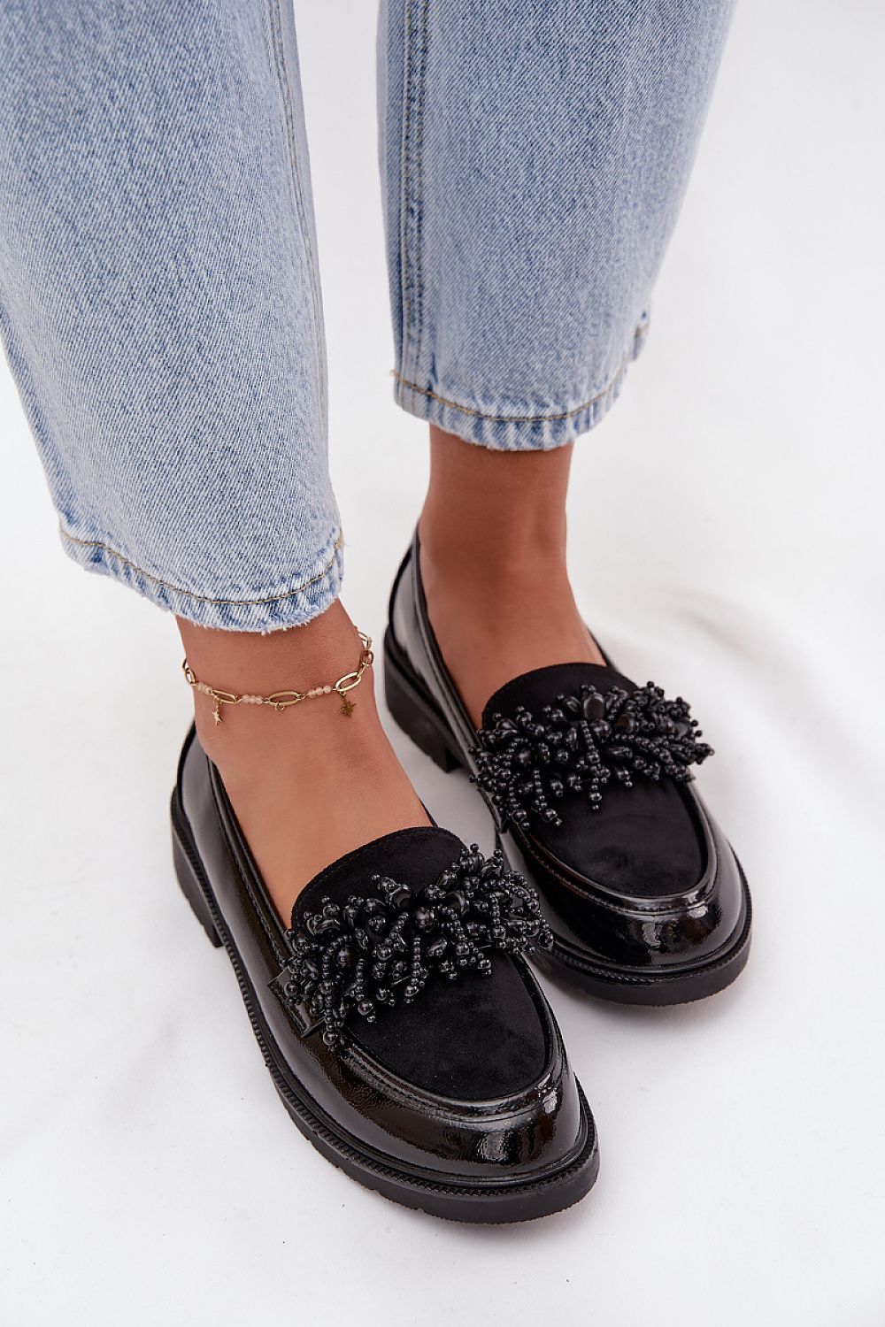 Comfortable eco-suede loafers for women by Step in style, designed with elegant aesthetic and flat heels for versatile fashion.