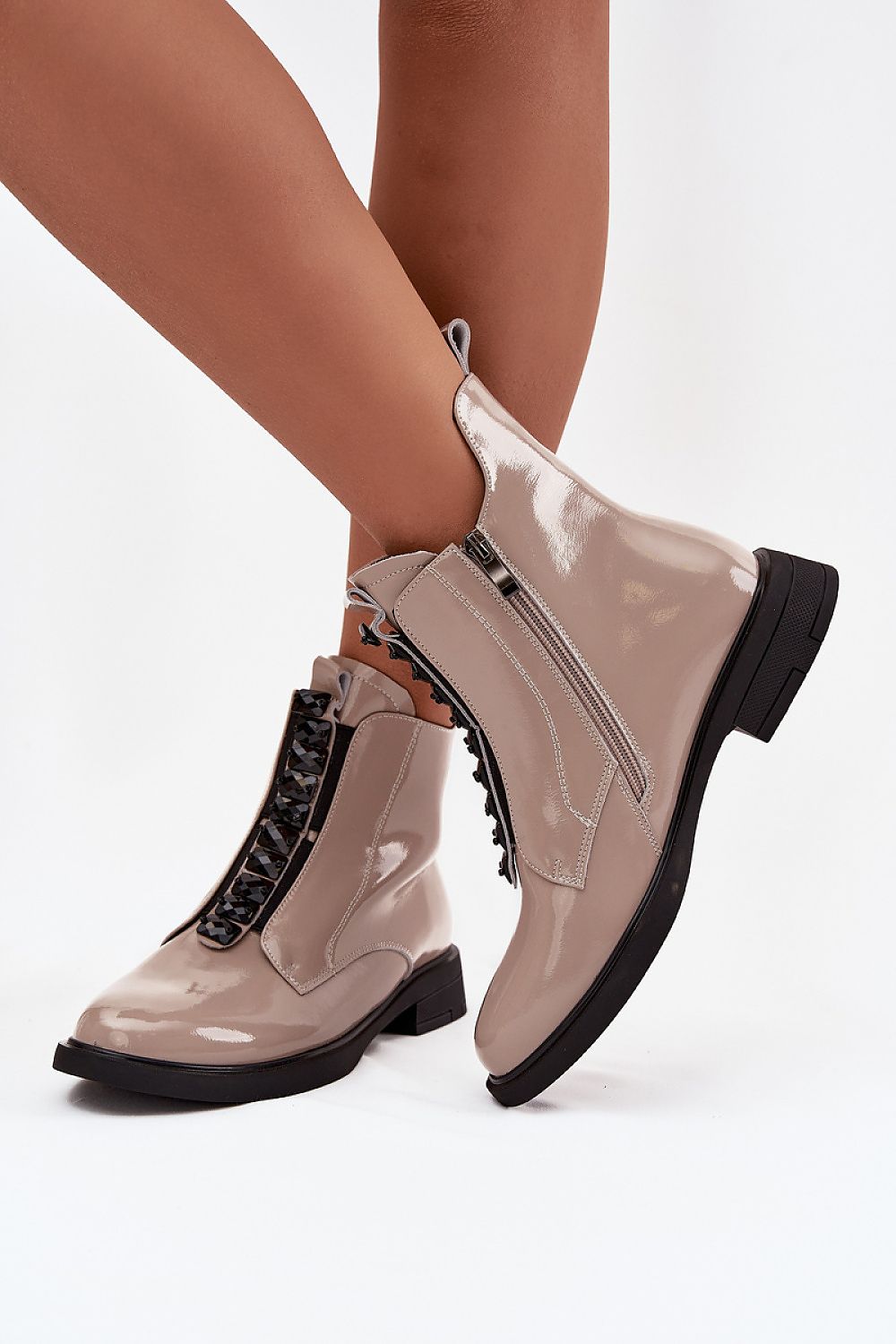 Sophisticated women's ankle boots by Step in Style, designed in natural leather with a 3 cm heel, perfect for elevating any outfit with elegance.