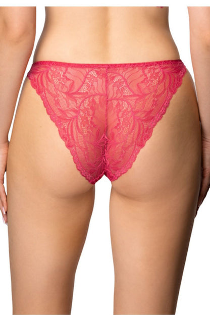 Sensual design of Eternal F-4028 Raspberry Lace Panties by Mat, highlighting feminine shape with breathable materials.