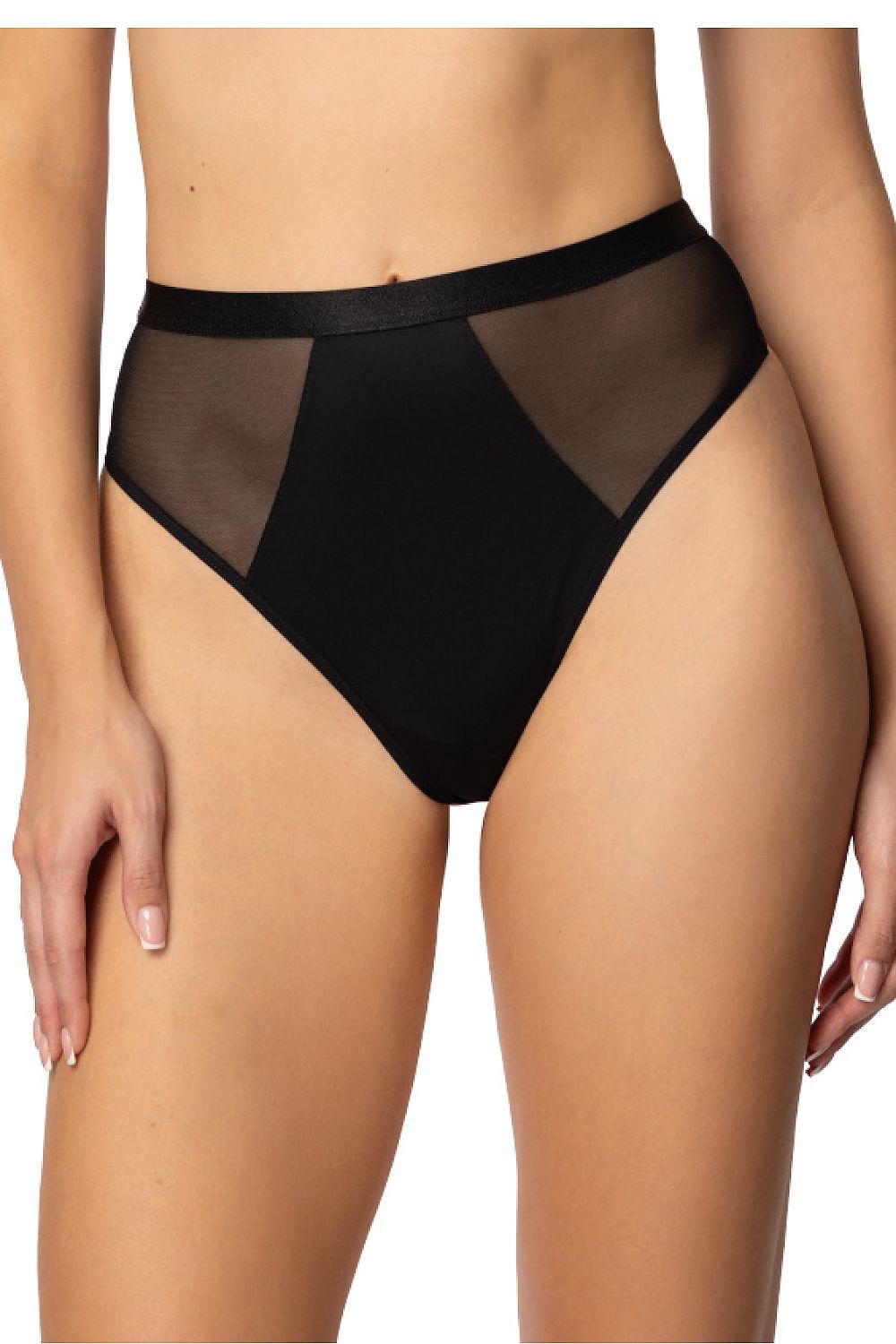 Luxurious high-waisted Capri Black String T-Backs Mat by Mat, designed for a perfect fit with breathable material and seamless finish, ideal for women who value elegance and comfort.