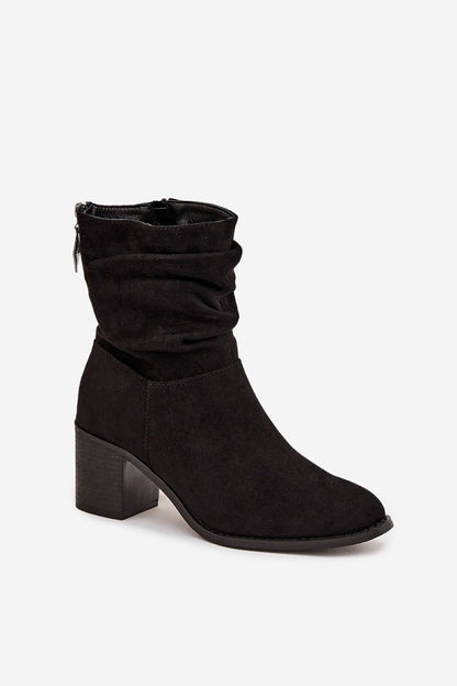 Stylish women’s ankle boots in eco suede with a sophisticated zip closure by Step in Style, crafted for comfort and elegance during the colder months.