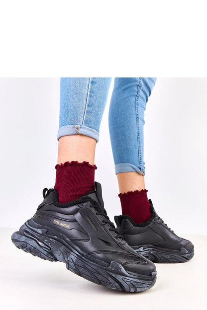 Elegant eco-leather sports shoes by Solea, complete with fur lining and a stable 4.5 cm platform to enhance every step.