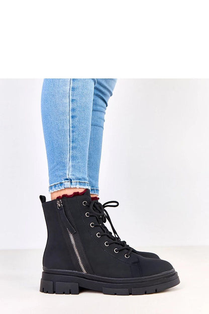 Solea stylish lace-up trapper boot in matte eco-leather, showcasing a modern design with comfortable round toe and zippers for easy wear, perfect for luxury urban fashion.