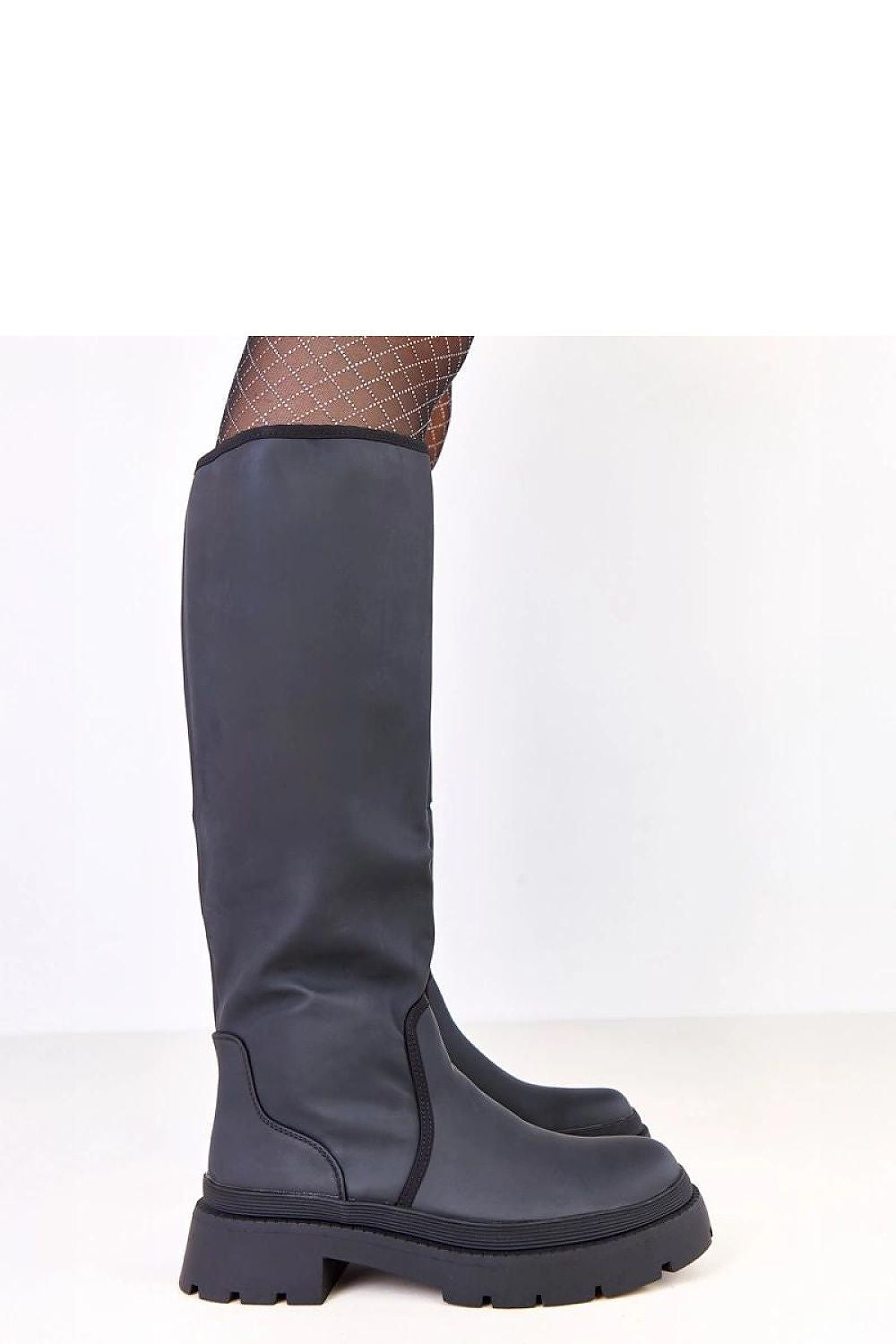 Elegantly designed matte faux leather thigh-high boots by Solea, featuring a 5.5 cm heel, perfect for winter styling.