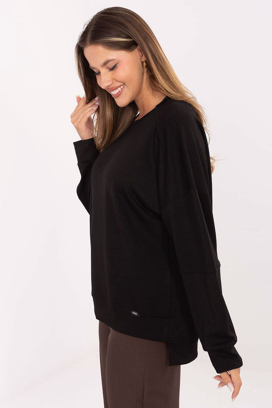 Luxury women's classic round neck sweatshirt by Relevance, crafted from buttery soft fabric for a comfortable and stylish fit.