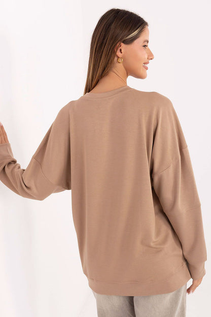 Elegant women's casual sweatshirt EU 0 by Relevance, made from premium viscose-elastane material for all-day comfort and style.