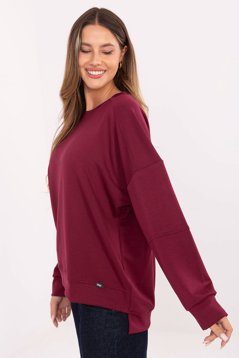 Elegant EU Size 0 Women's Sweatshirt by Relevance, featuring a smooth design, long sleeves, and luxurious comfort suitable for everyday wear.