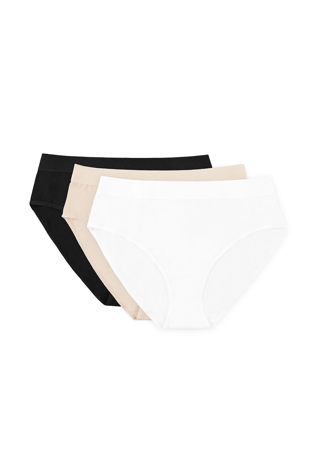 Gorteks Cotton Thong Set in elegant pack of 3 featuring beige, black, and white options, designed for comfort and style.