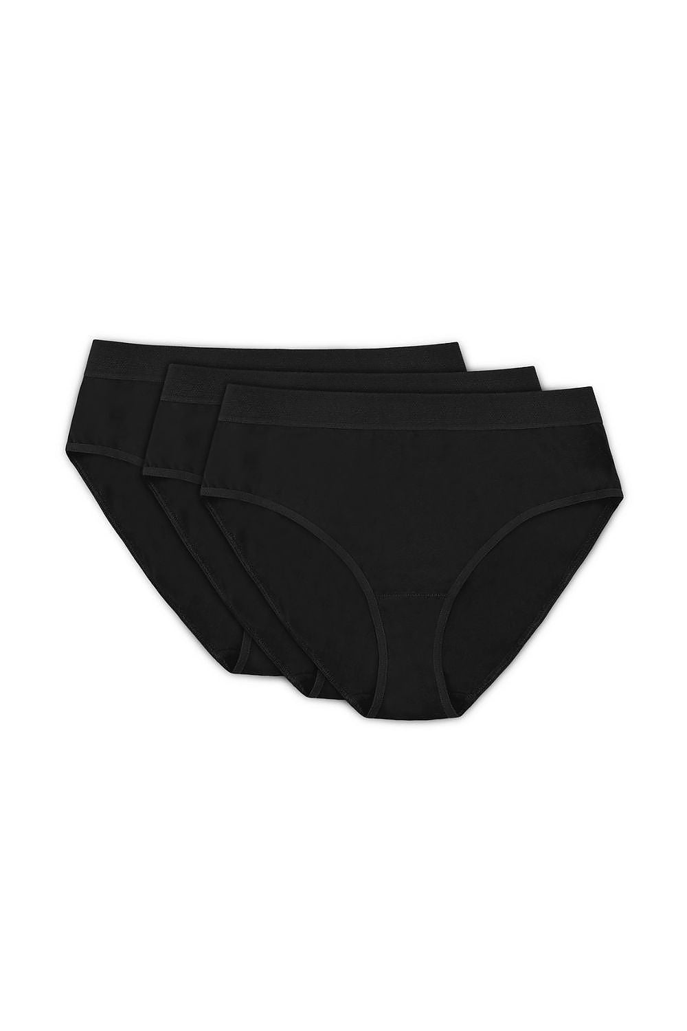 Detailed image of the Gorteks cotton thong waistband, emphasizing comfort and support through its wide elastic band.