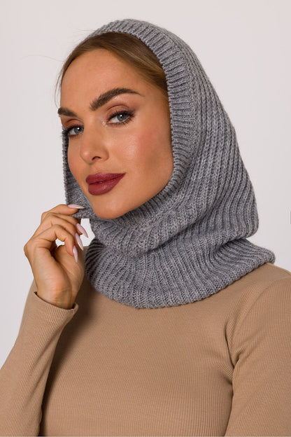 Luxury fitted balaclava from Moe, crafted in a soft acrylic blend, showcasing elegant design and exceptional warmth.