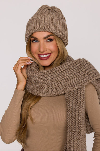 Versatile luxury knit cap by Moe, available in sizes S to L, designed for style and comfort.