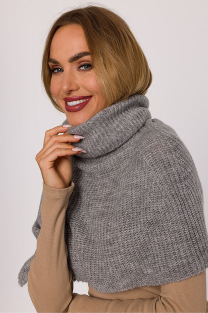 Elegant infinity scarf by Moe, perfect for winter stylizations, offering a soft and warm experience with its unique high collar.