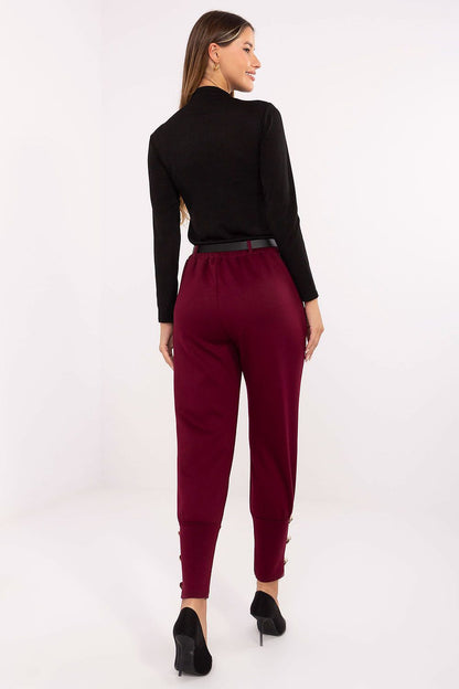 Elegant high-waisted joggers with decorative buttons and a tapered leg by Factory Price, ideal for chic casual looks and enhancing your silhouette.