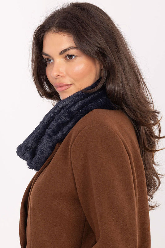 Elegant Winter Fashion accessory, the Luxury Fur Infinity Scarf by AT, measuring 82cm x 24cm for ultimate warmth.
