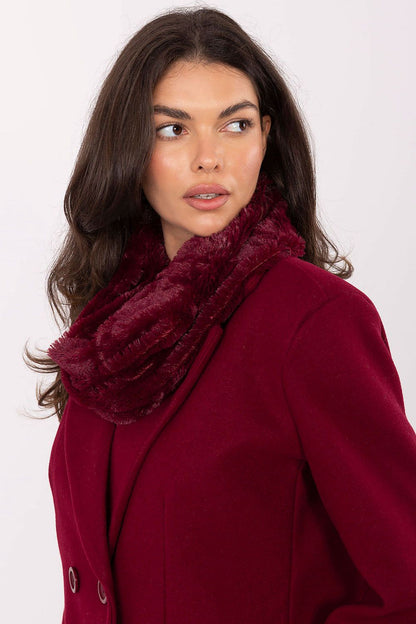 Stylish soft fur neck warmer by AT, perfect for chilly days, adds a touch of luxury to winter outfits and measures 24cm in width.