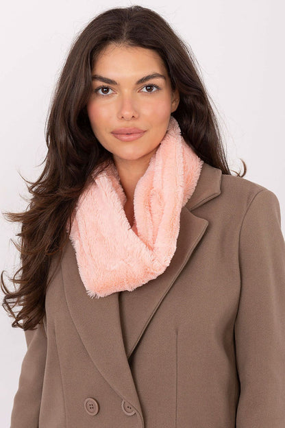 AT luxurious 82cm x 24cm infinity scarf draped elegantly around the neck, exemplifying warmth and sophistication for winter fashion.