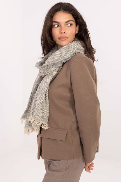 Elegant 100% Acrylic Shawl Scarf by AT with Classic Fir Tree Pattern, 220 cm long, perfect for adding a touch of luxury to any outfit.